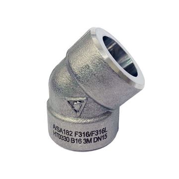 Picture of 20NB CL3000 SOCKETWELD 45D ELBOW 316/316L 