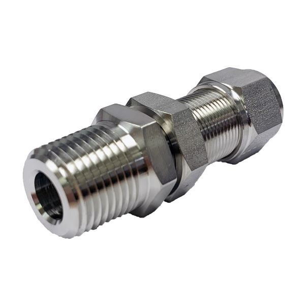 12.7MM OD X 10NPT BULKHEAD CONNECTOR MALE GYROLOK 316 - Prochem