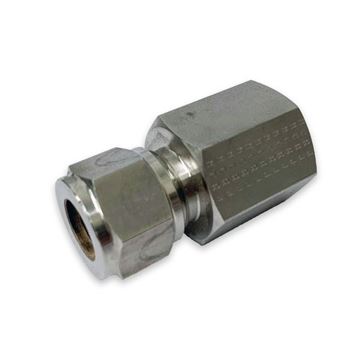 Picture of 3.2MM OD X 6NPT CONNECTOR FEMALE GYROLOK 316 