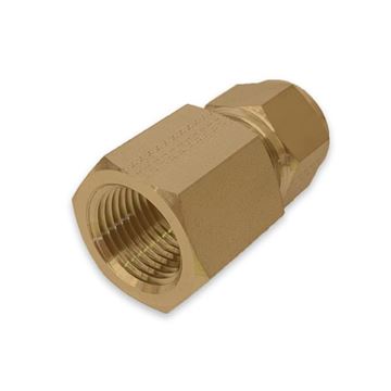 Picture of 12.7MM OD X 20NPT CONNECTOR FEMALE GYROLOK BRASS 