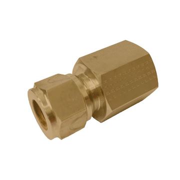 Picture of 19.1MM OD X 20NPT CONNECTOR FEMALE GYROLOK BRASS 