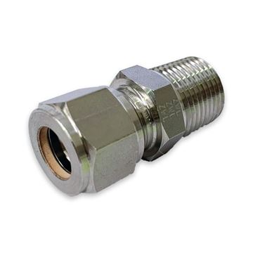 Picture of 3.2MM OD X 6BSPT CONNECTOR MALE GYROLOK 316 