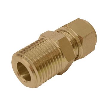 Picture of 3.2MM OD X 3NPT CONNECTOR MALE GYROLOK BRASS 