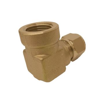 Picture of 12.7MM OD X 10NPT 90D ELBOW FEMALE GYROLOK BRASS 
