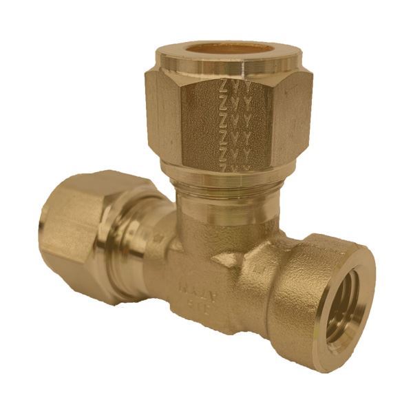 Picture of 6.3MM OD X 8NPT TEE TFT GYROLOK BRASS 