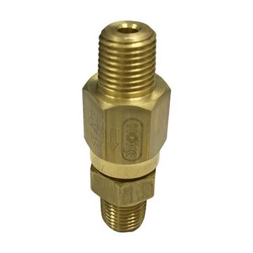 Picture of 8NPT MALE 3000PSI BALL CHECK VALVE BRASS 2PSI CRACKING PRESSURE