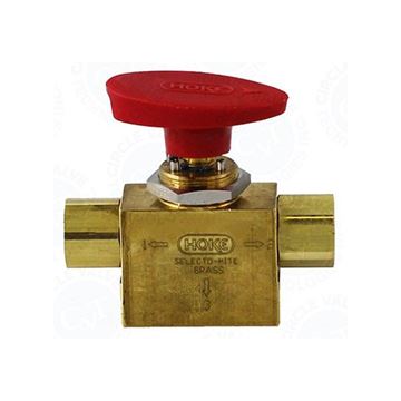 Picture of 8NPT FEMALE 500PSI BALL VALVE 3-WAY BRASS SELECTOMITE