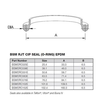 Picture of 25.4 BSM CIP EPDM ORing