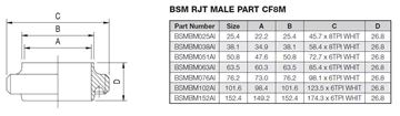 Picture of 101.6 BSM BUTTWELD MALE PART CF8M